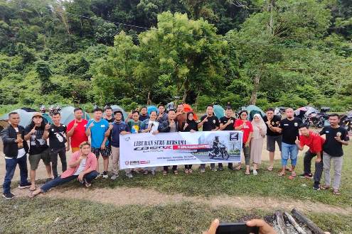 CDN Riau Ajak Komunitas CB150X Liburan Seru Bersama di Wisata Gema Kampar